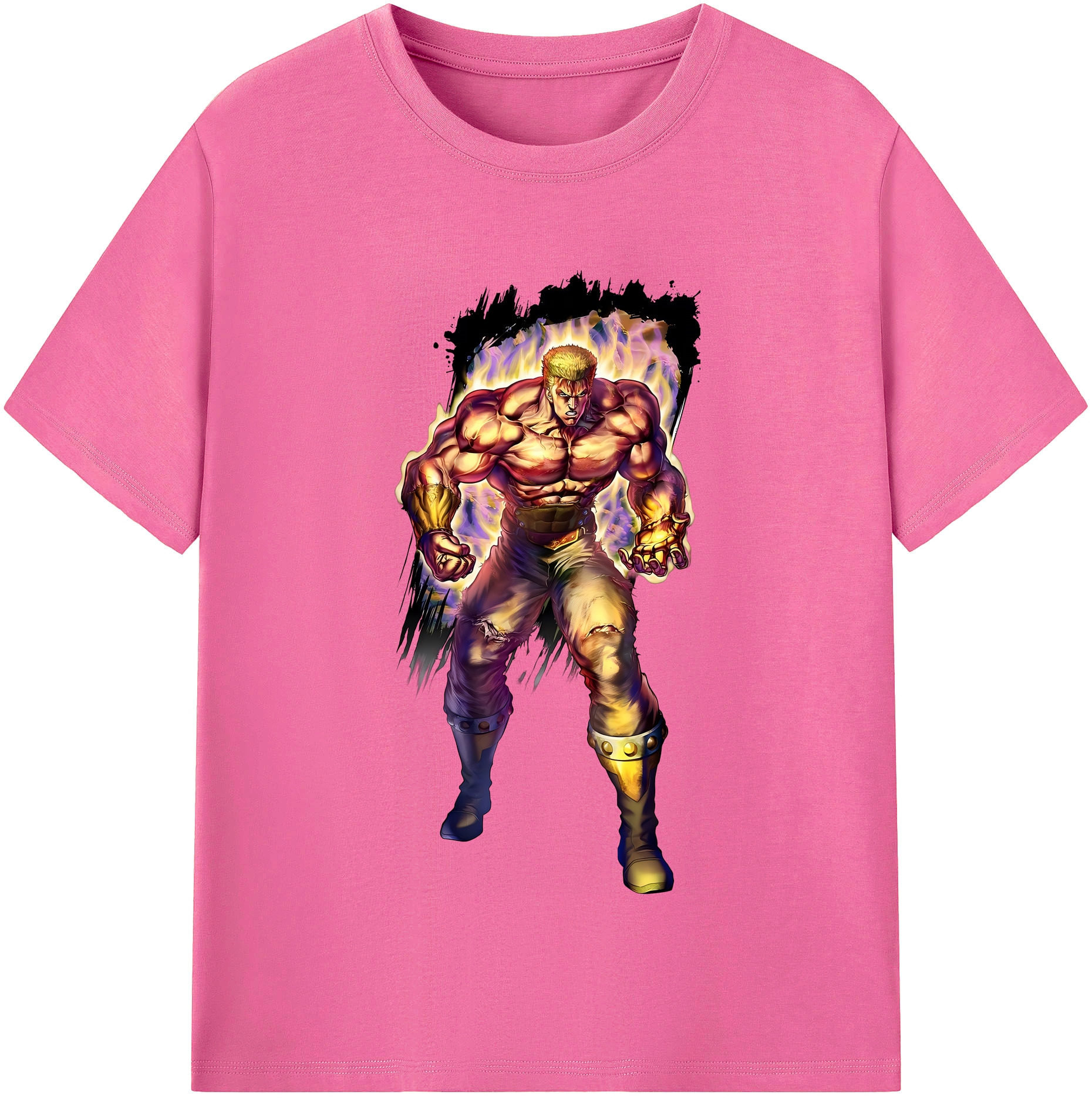 （画像用） 北斗の拳 Fist of the North Star レディースカジュアルプリントTシャツ（綿100％）